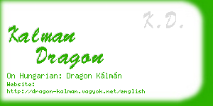 kalman dragon business card